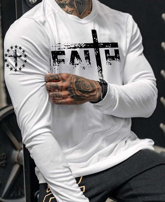 Letter Graphic Causal Fitted Shirt