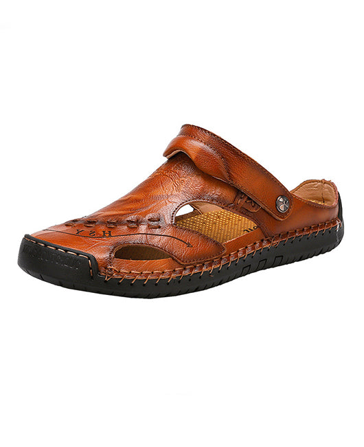 Cut Out Stitch Detail Slide Sandals